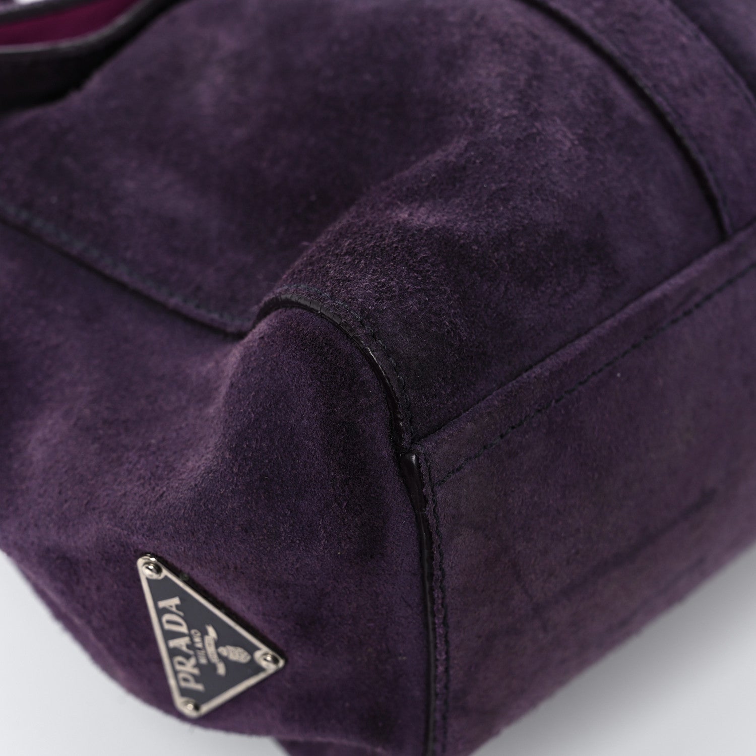 Prada Scamosciato Foldover Pushlock Satchel Cina 10 of 15