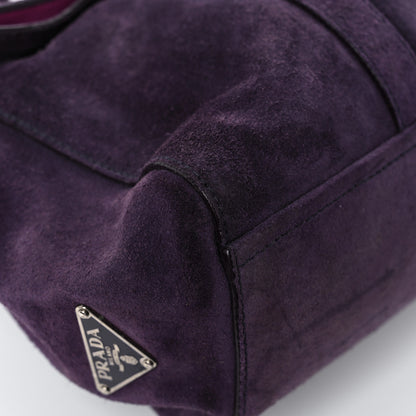 Prada Scamosciato Foldover Pushlock Satchel Cina 10 of 15