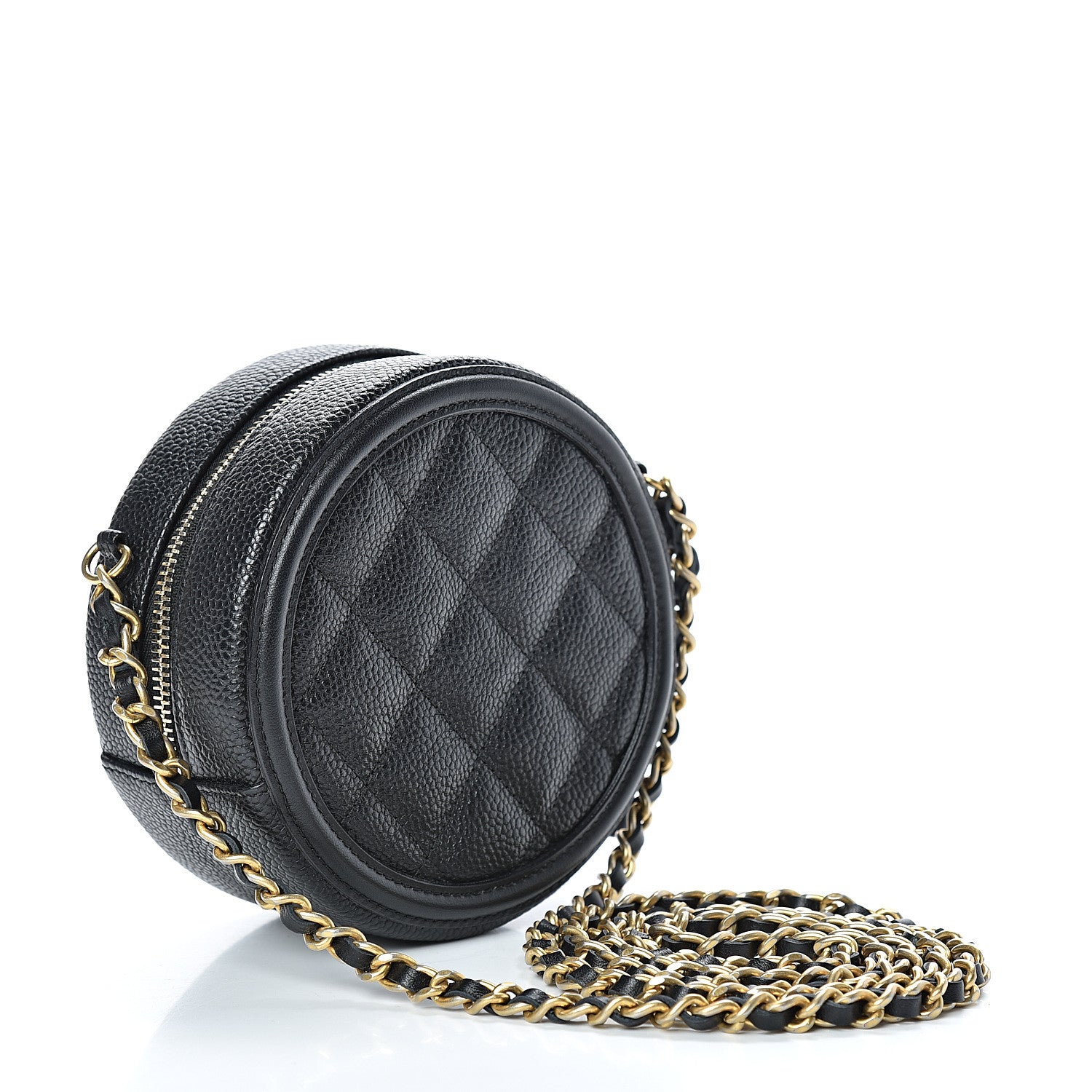 Chanel Caviar Quilted Round Filigree Crossbody Black 2 of 10