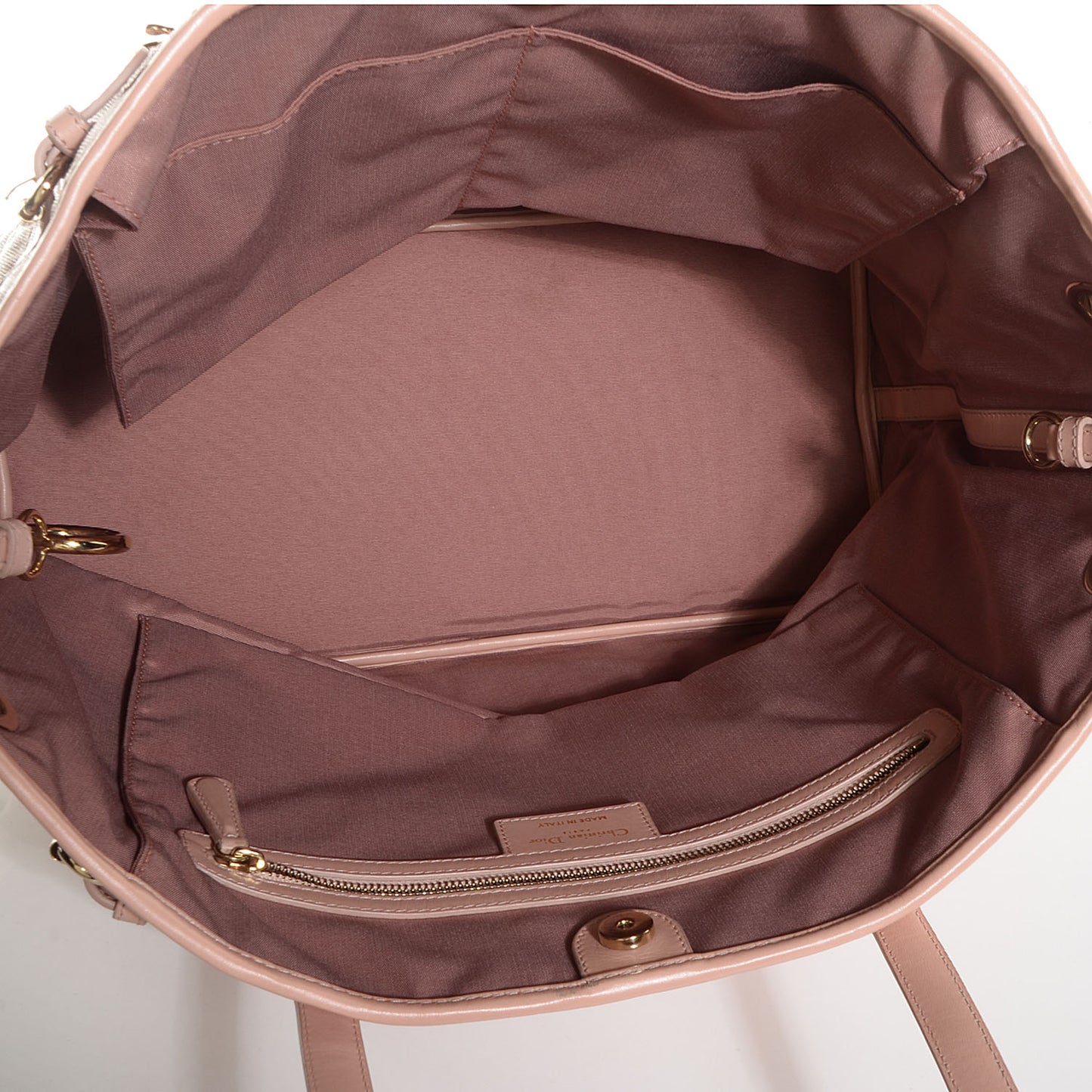 Coated Canvas Cannage Medium Panarea Tote Light Pink
