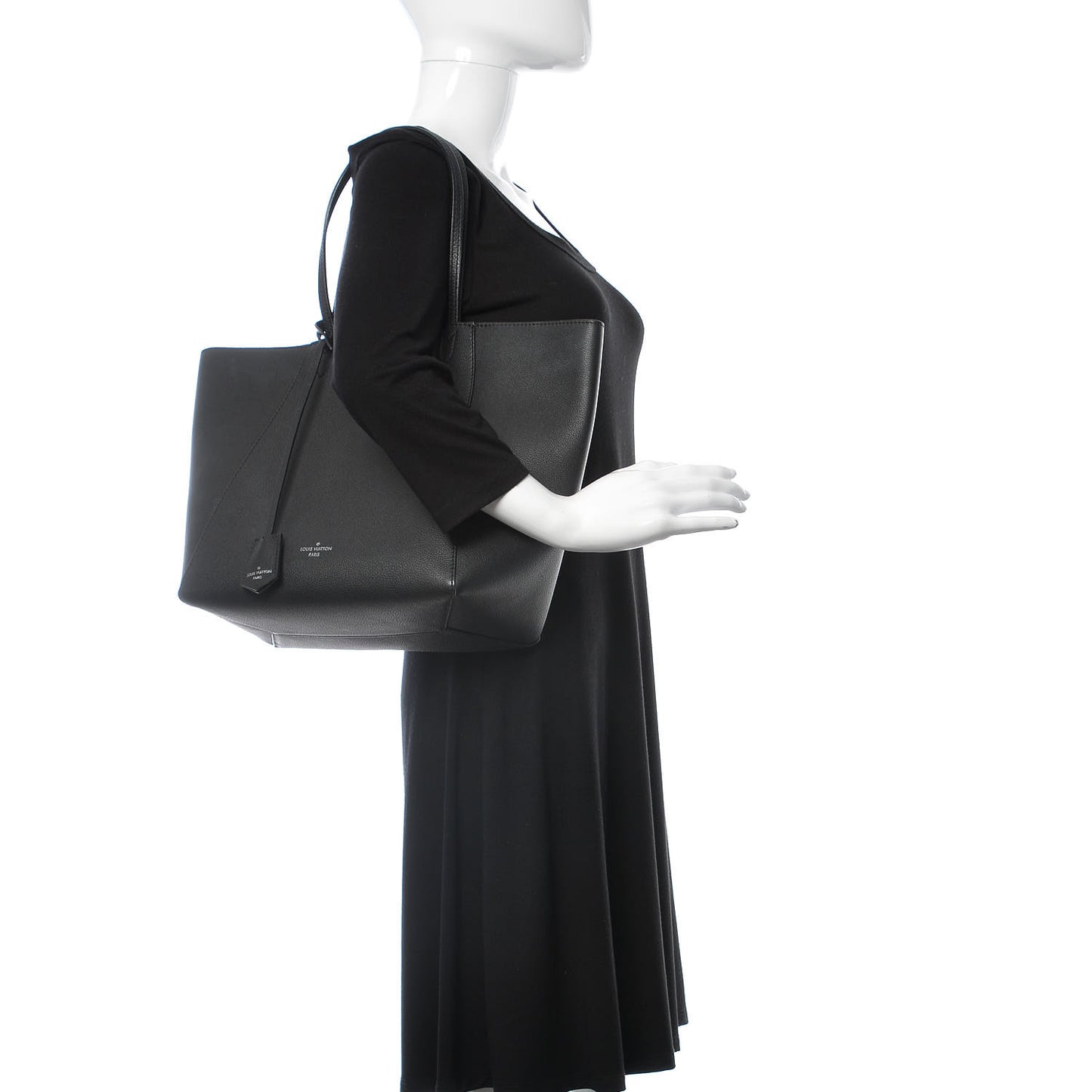 Calfskin Lockme Cabas Black