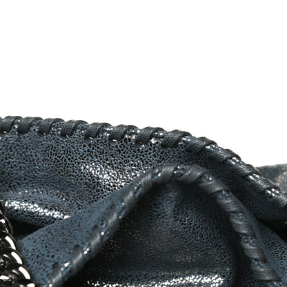 Stella McCartney Metallic Shaggy Deer Mini Falabella Fold Over Tote Blue Lagoon 11 of 11