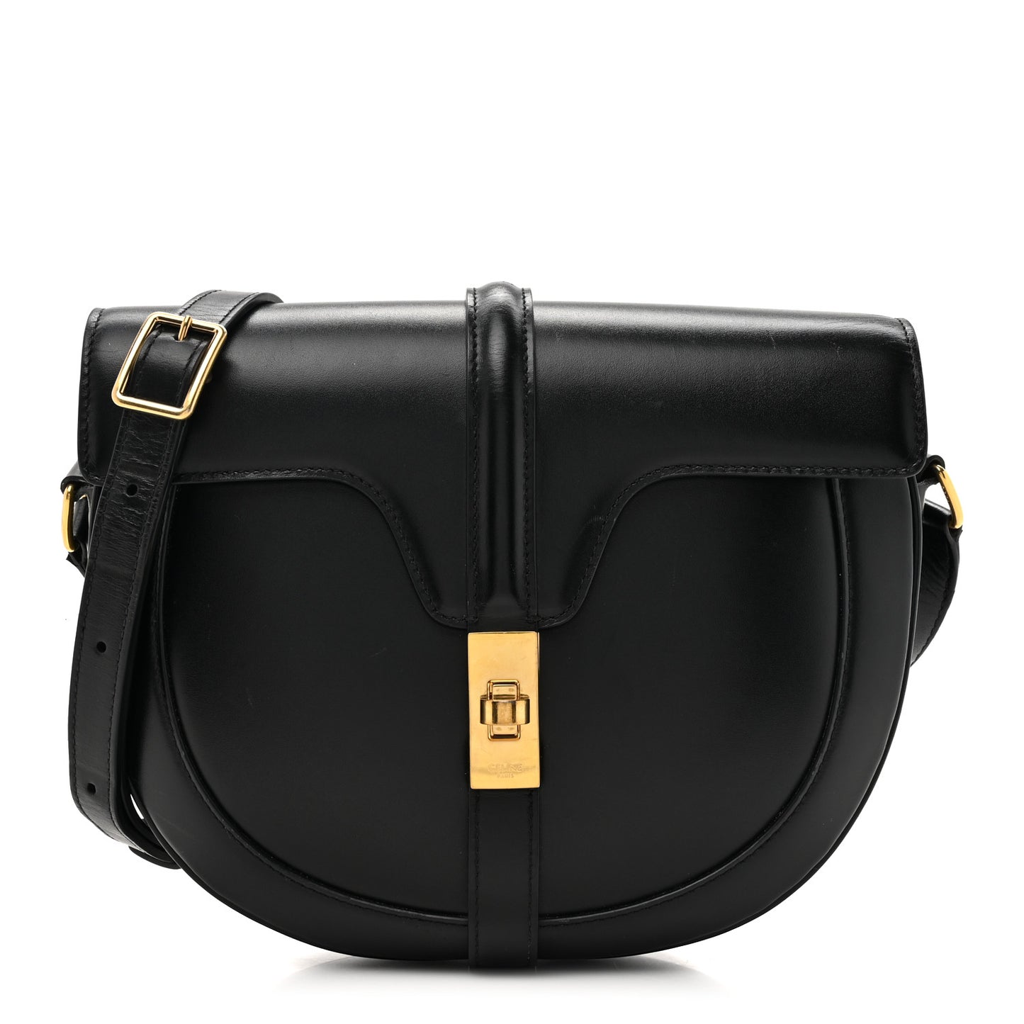 Satinated Calfskin Medium Besace 16 Black