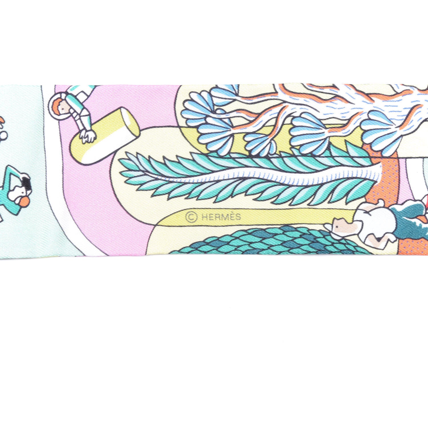 Hermes Silk Exposition Universelle Twilly Rose Vert Multicolor 3 of 6