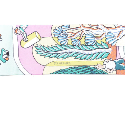 Hermes Silk Exposition Universelle Twilly Rose Vert Multicolor 3 of 6