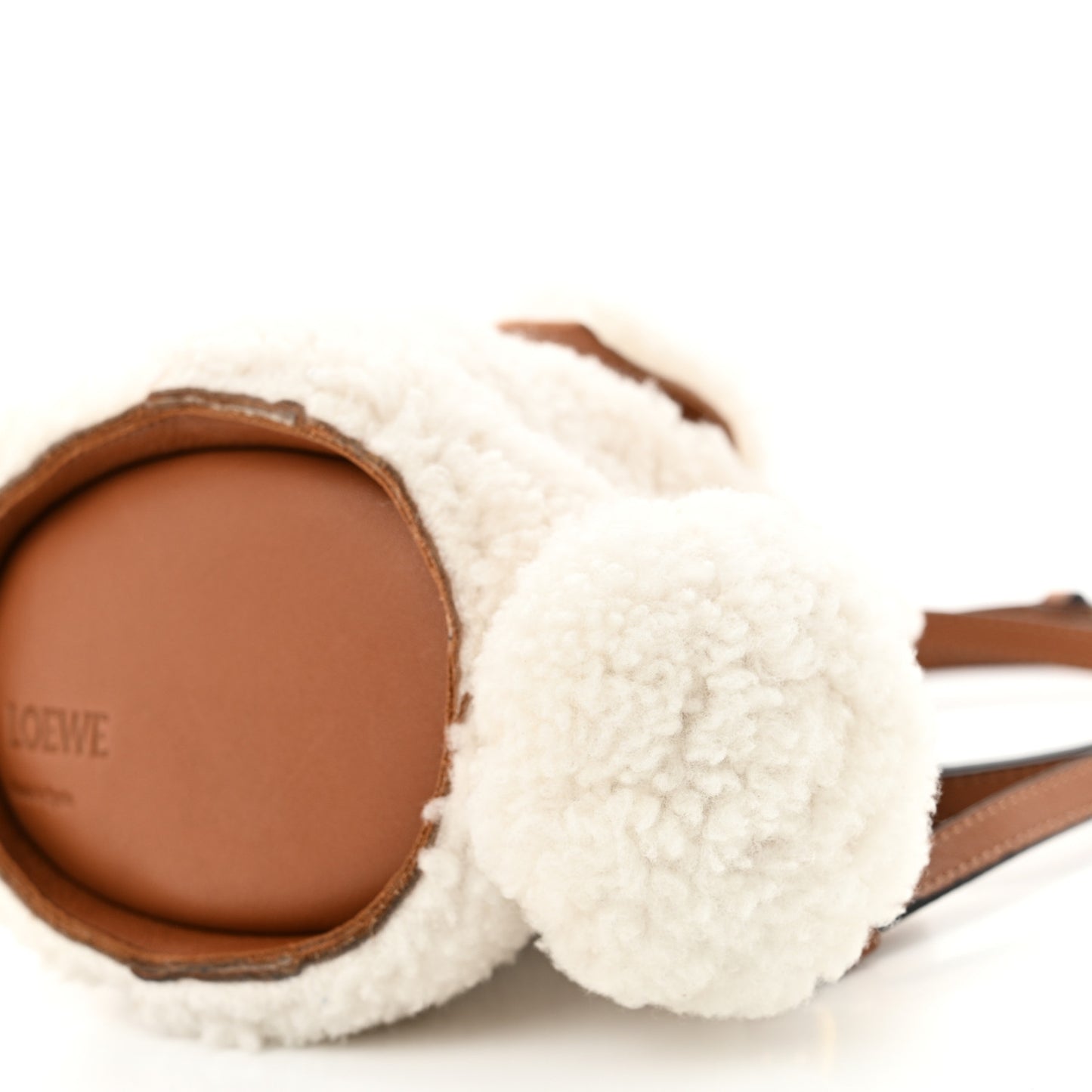 Shearling Mini Bunny Crossbody Bag Natural