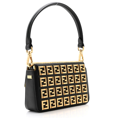 Fendi X VERSACE Calfskin Fendace FF Baguette Black 4 of 11