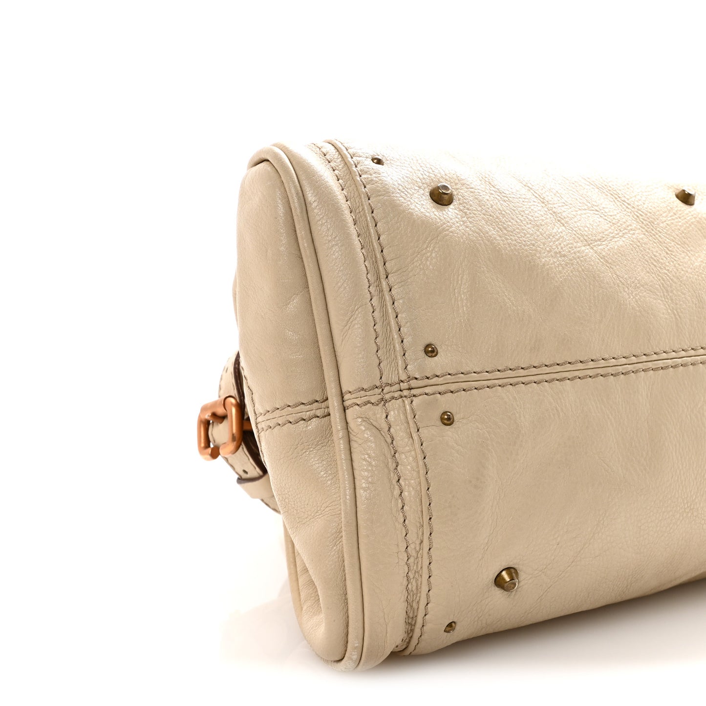 Calfskin Medium Paddington Satchel White