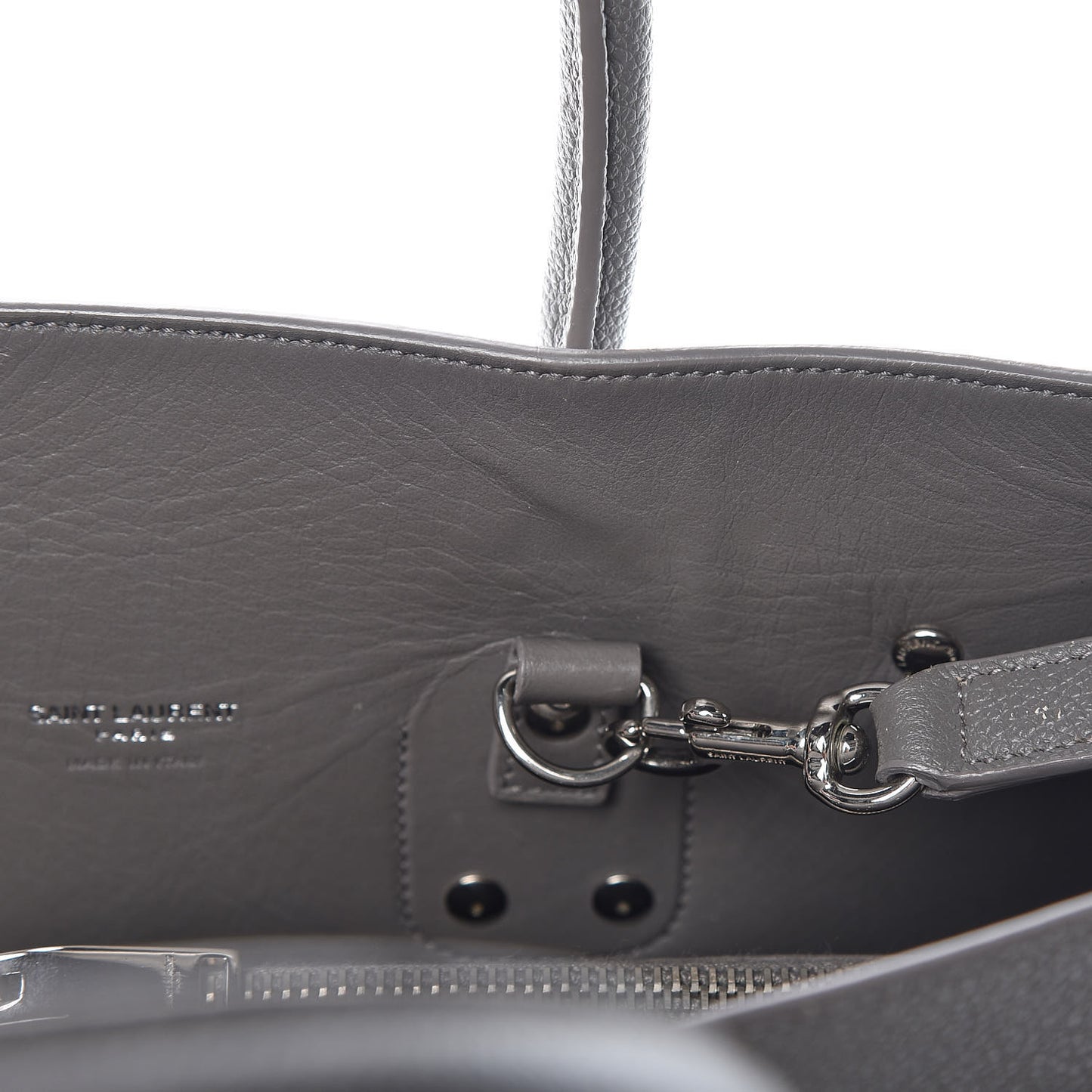 Grained Calfskin Small Sac De Jour Fog