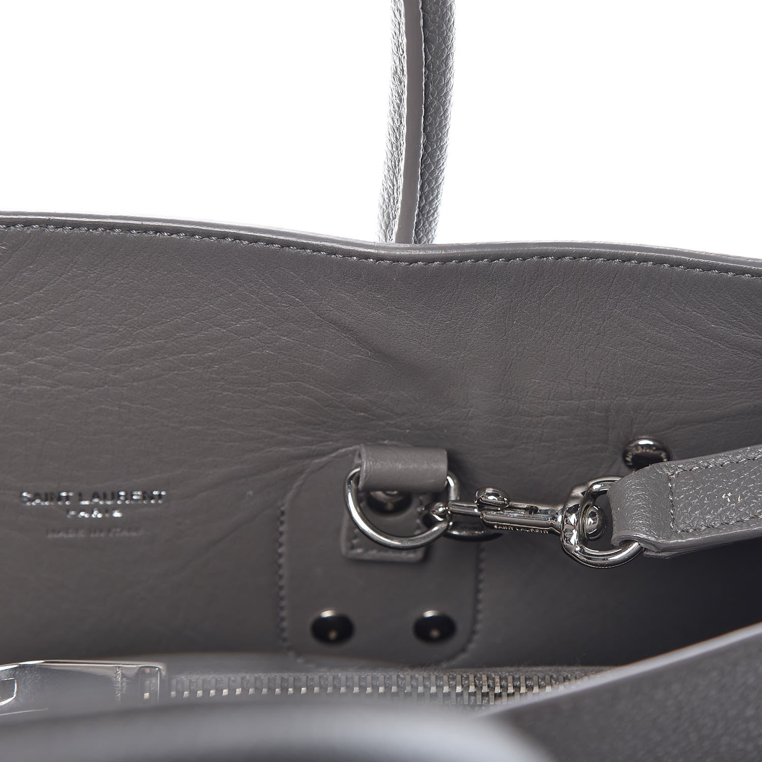 Saint Laurent Grained Calfskin Small Sac De Jour Fog 13 of 32