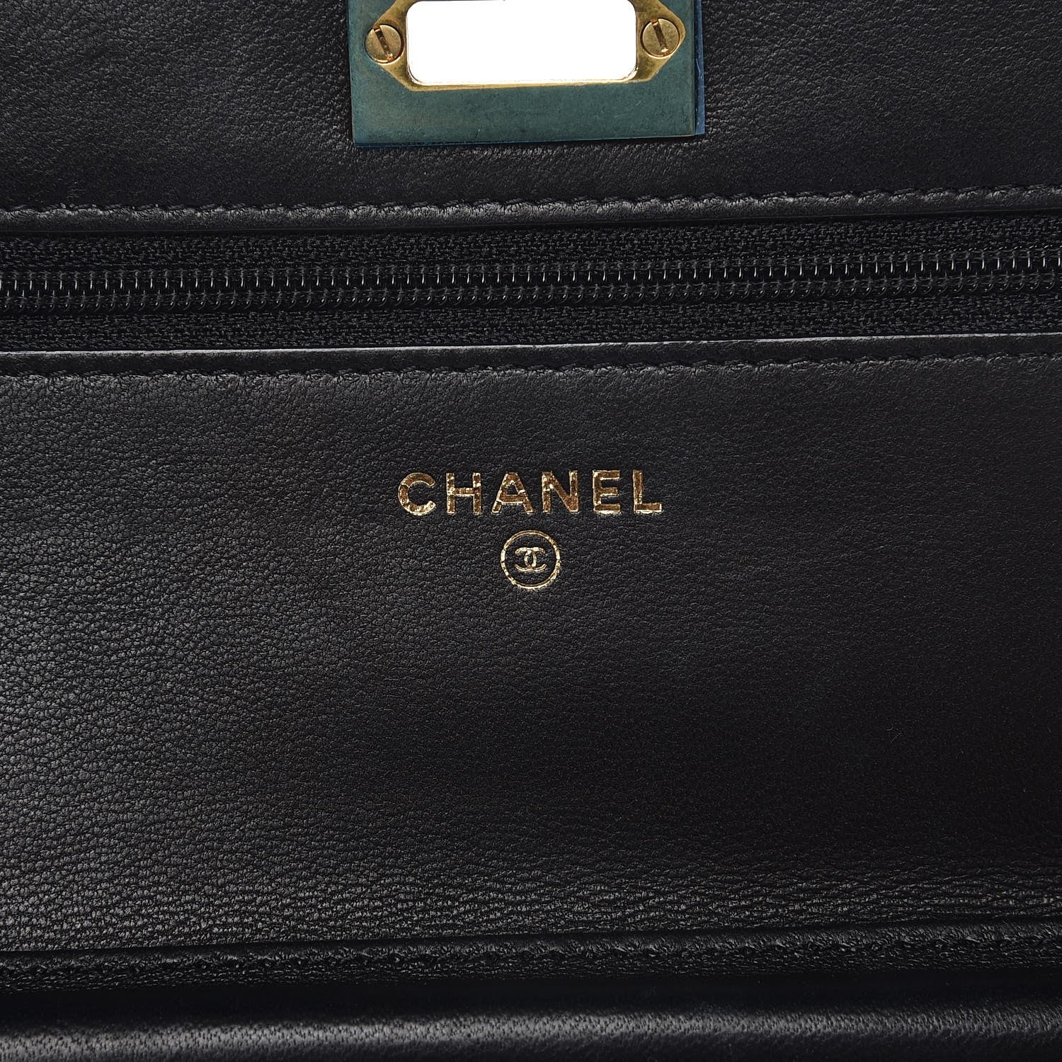Chanel Aged Calfskin Quilted Reissue Wallet On Chain WOC Black 6 of 9