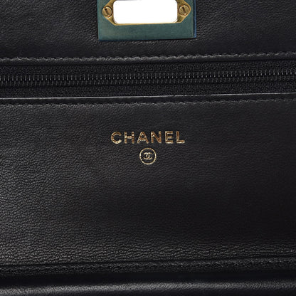 Chanel Aged Calfskin Quilted Reissue Wallet On Chain WOC Black 6 of 9