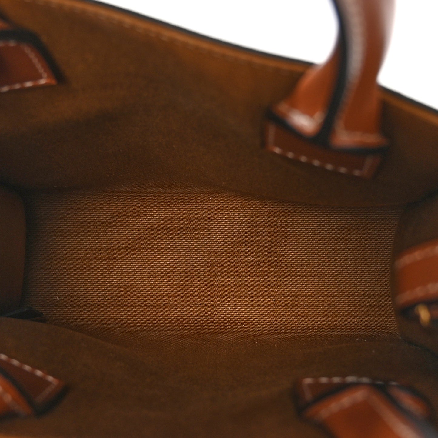 Triomphe Canvas Calfskin Mini Vertical Cabas Tan