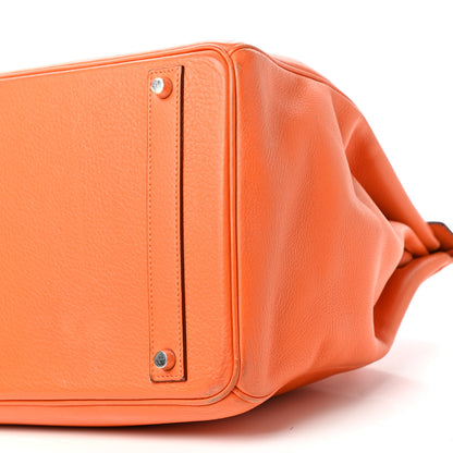Hermes Taurillon Clemence Birkin 40 Orange 13 of 14