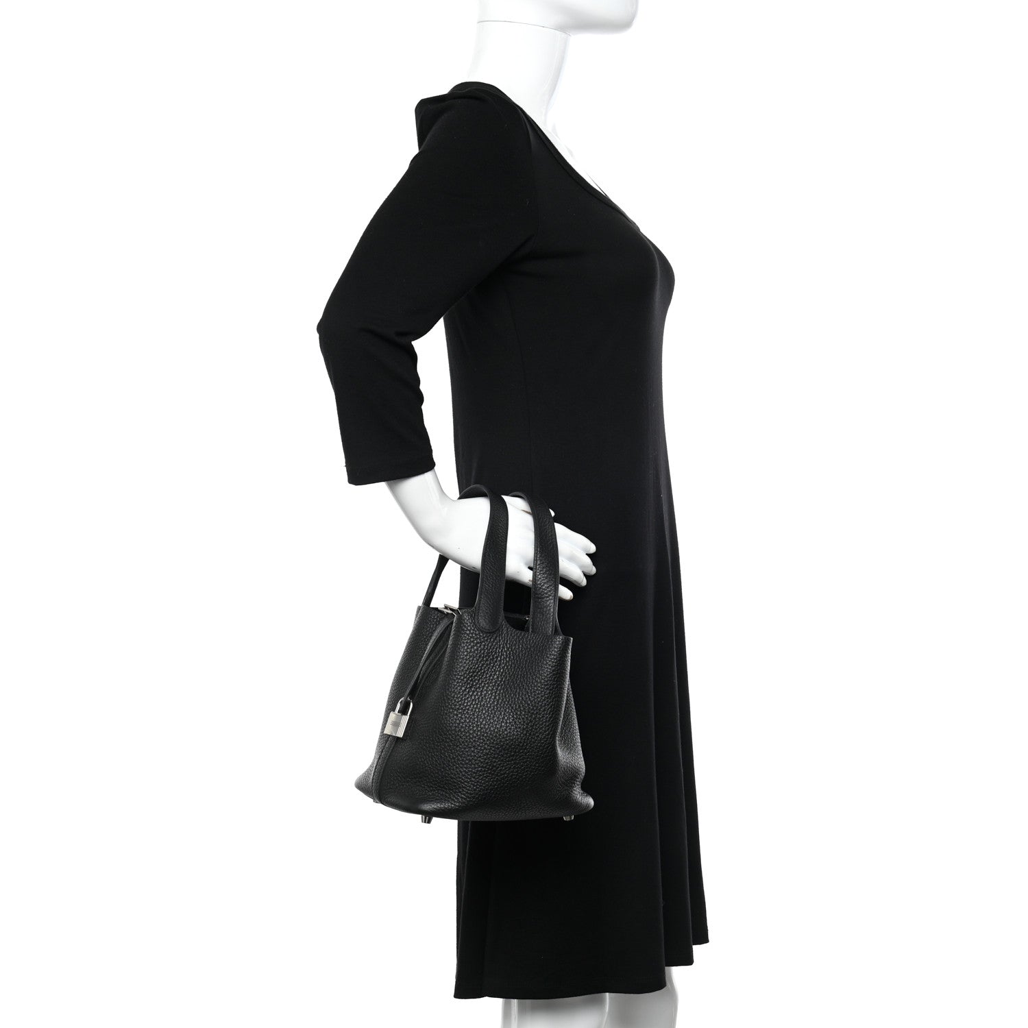 Hermes Taurillon Clemence Picotin Lock 18 PM Black 2 of 9