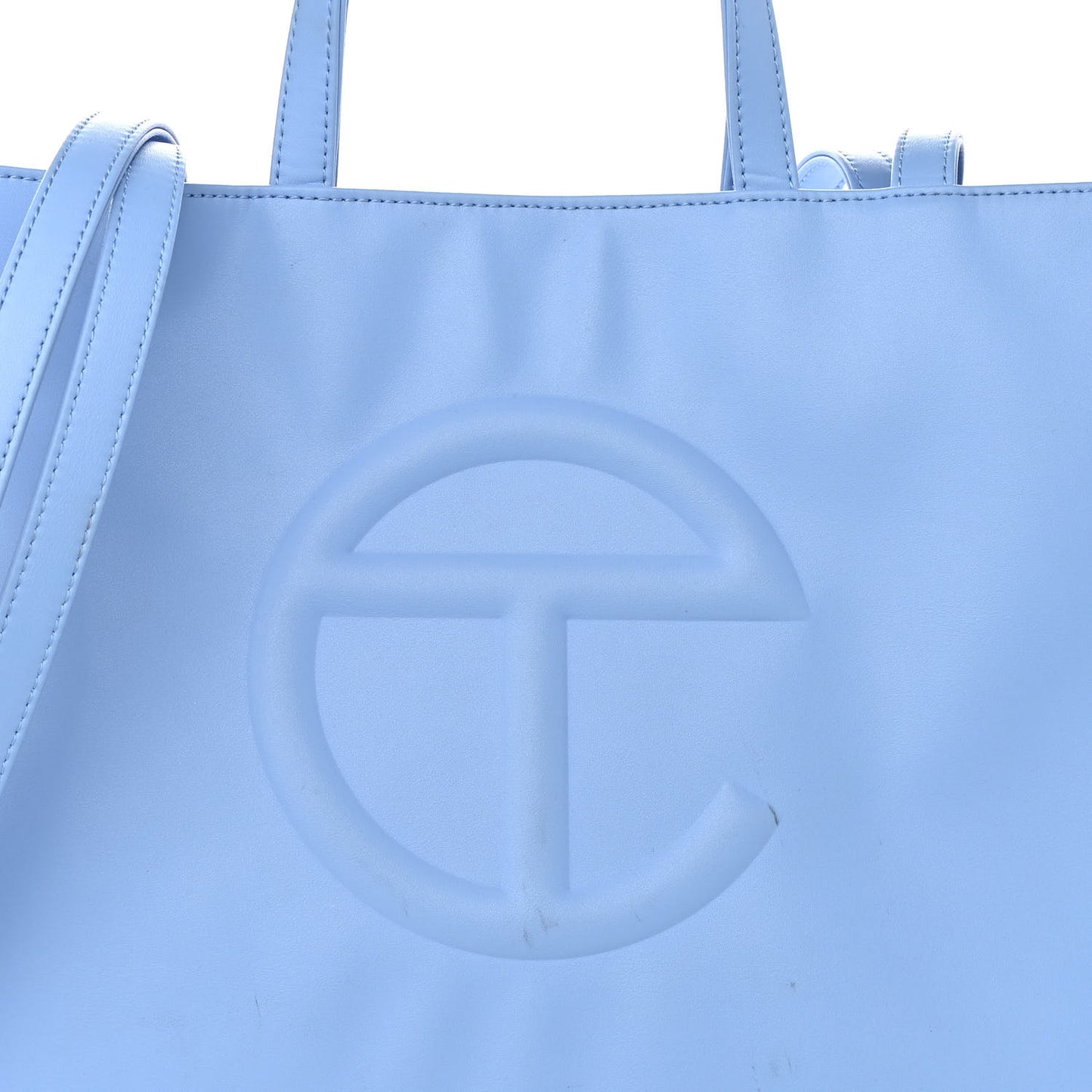 Vegan Leather Medium Shopping Bag Cerulean
