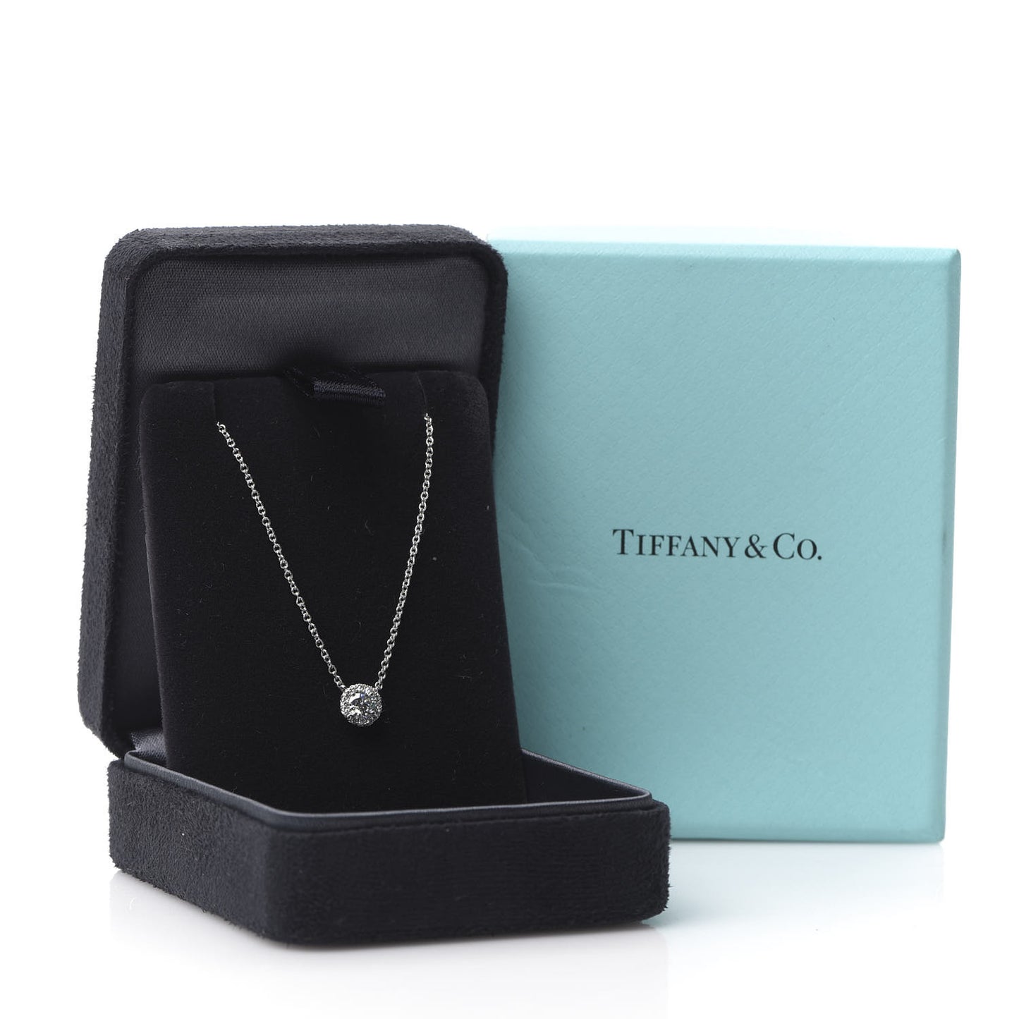 Platinum Diamond Small Soleste Pendant Necklace