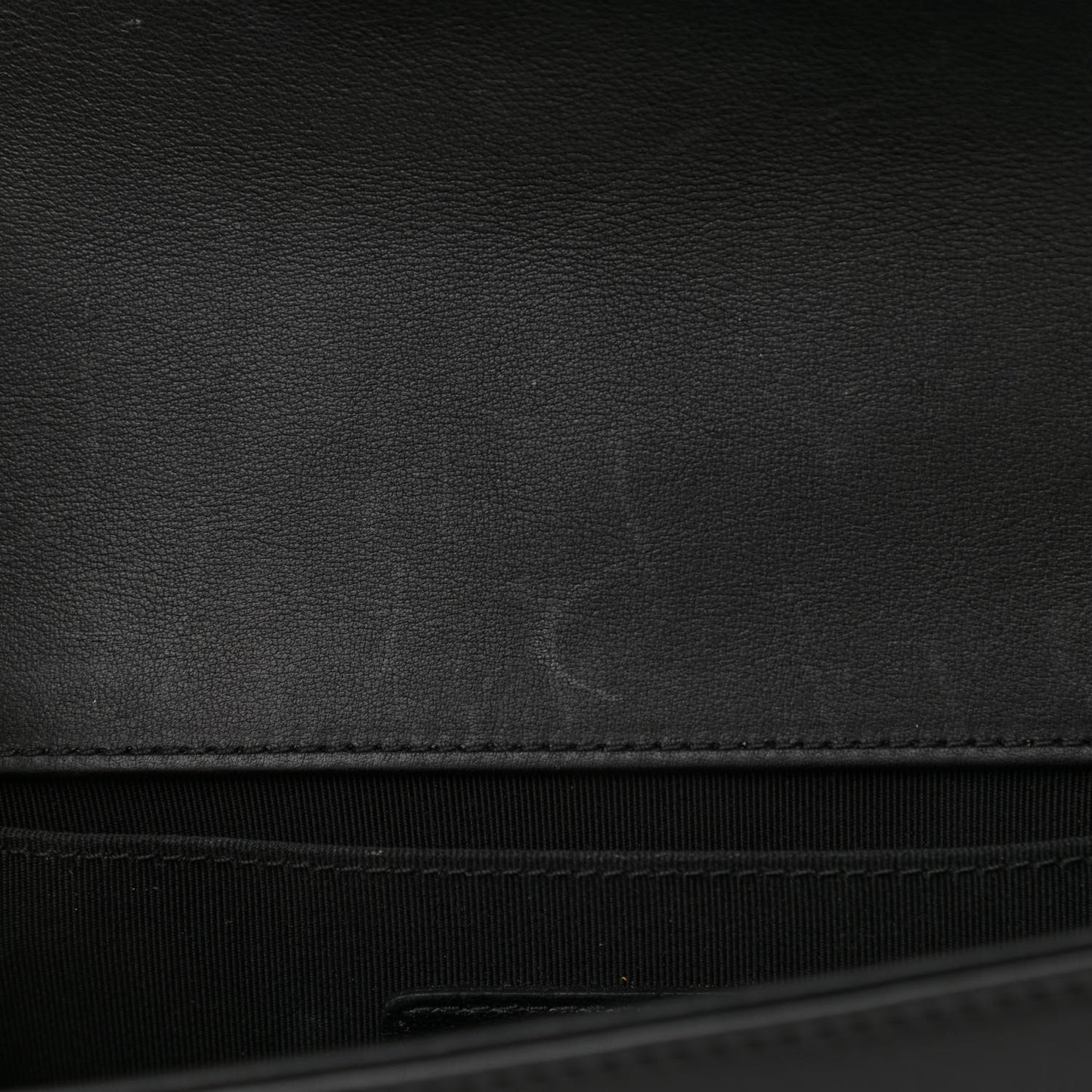 Lambskin Pleated Small Boy Flap Black