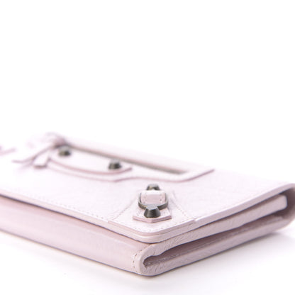 Balenciaga Agneau Classic Hardware Money Wallet Rose Poudre 7 of 10