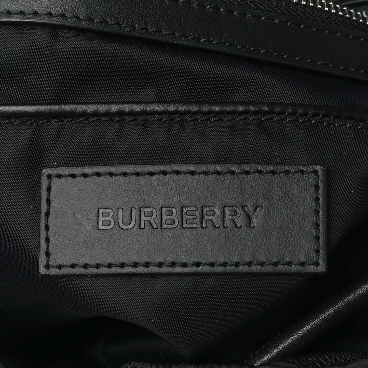 Nylon Logo Print Medium Rucksack Backpack Black