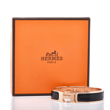 Hermes Enamel Narrow Clic Clac H Bracelet PM Black 6 of 6
