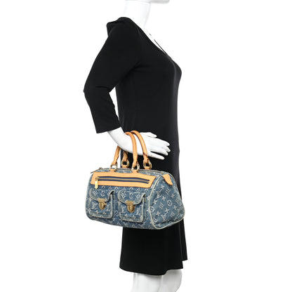 Louis Vuitton Monogram Denim Neo Speedy Blue 2 of 12