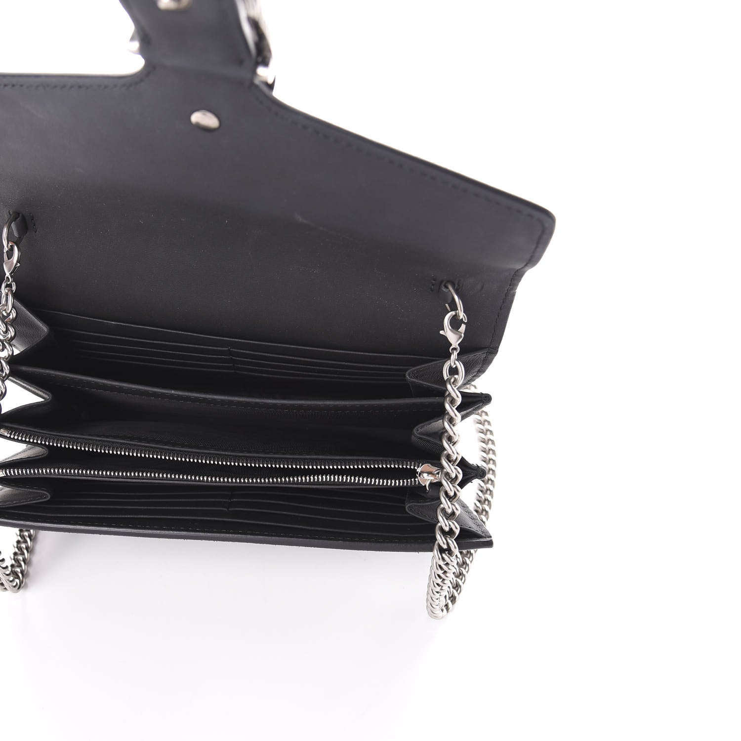 Gucci Suede Mini Dionysus Chain Wallet Black 5 of 8