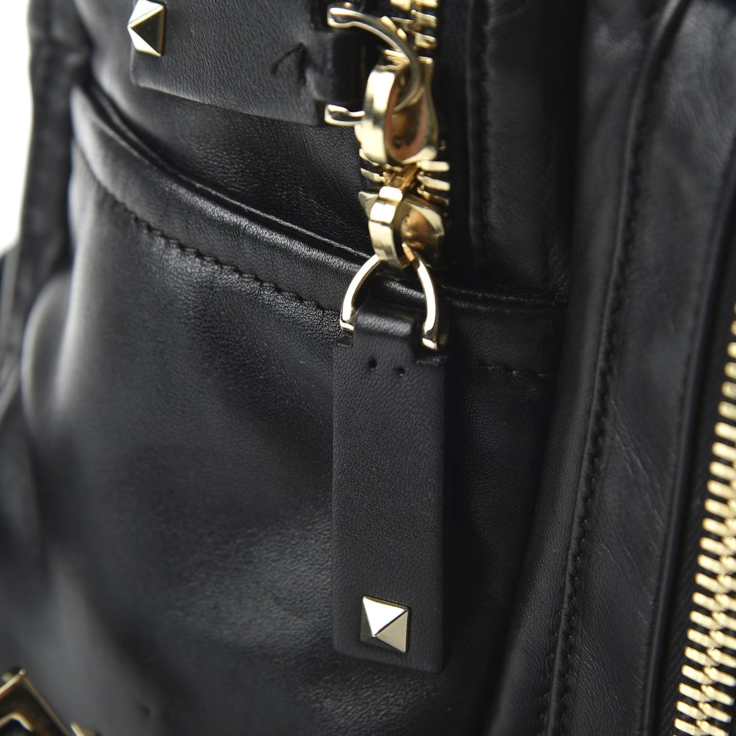 Calfskin Rockstud Backpack Black
