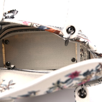 Christian Dior Canvas Jardin D'Hiver Embroidered Medium Lady D-Lite Ecru Multicolor 5 of 9