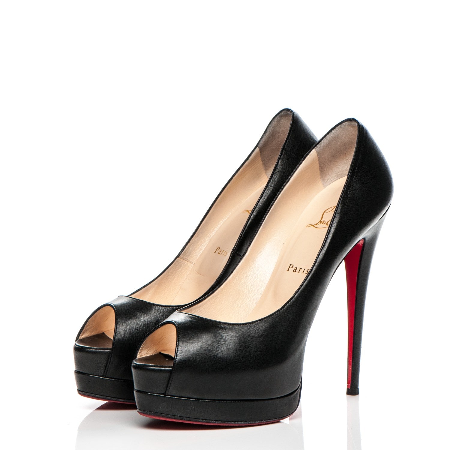 Christian Louboutin Kid Palais Royal 140 Pumps 41 Black 3 of 8