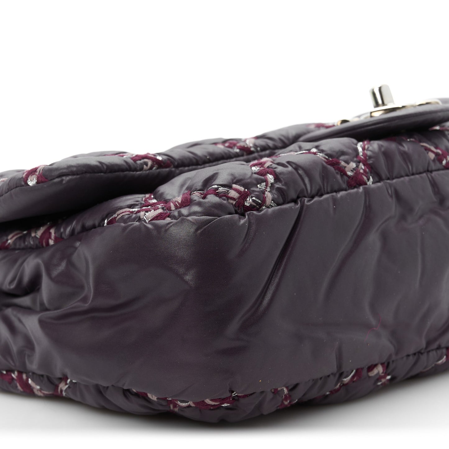 Nylon Quilted Tweed on Stitch Medium Bubble Flap Purple