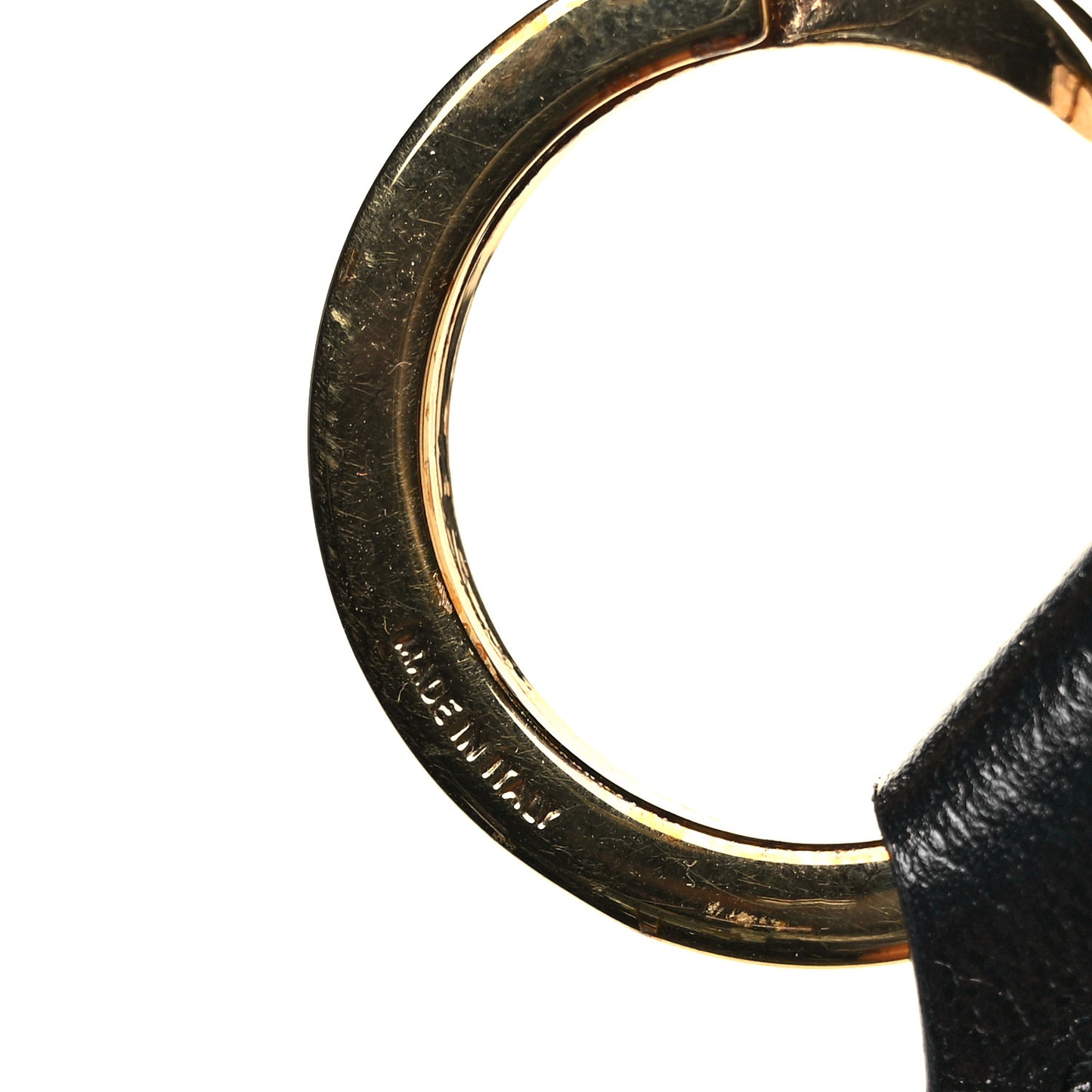 Nylon Calfskin Web Rajah Key Ring Black