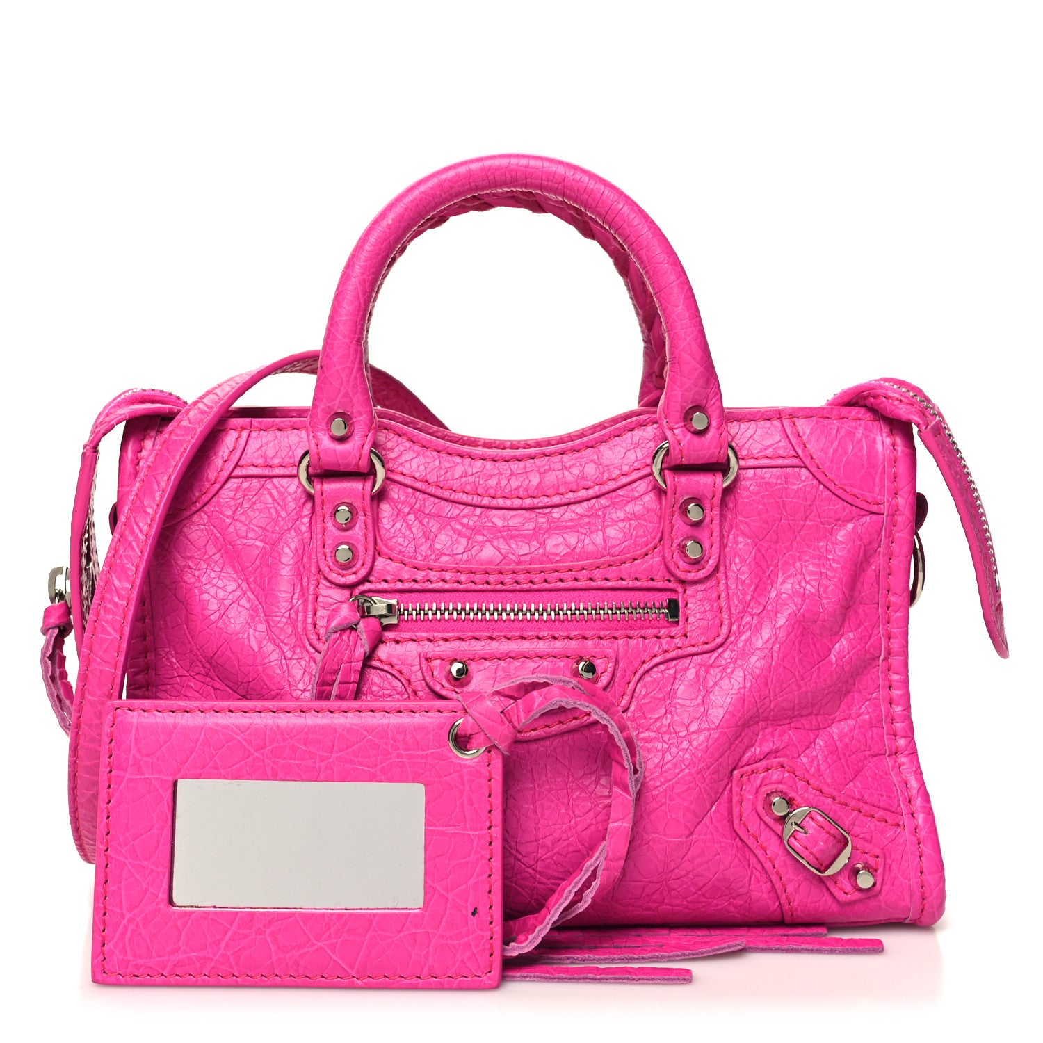 Balenciaga Agneau Classic Gold Hardware Nano City Fuchsia 1 of 11