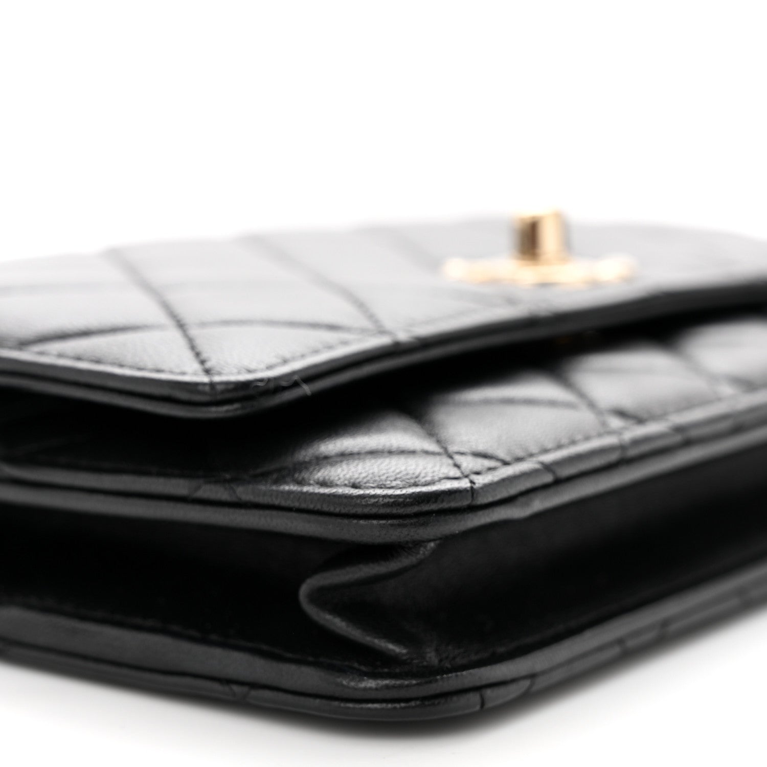 Chanel Lambskin Quilted Trendy CC Wallet On Chain WOC Black 10 of 13