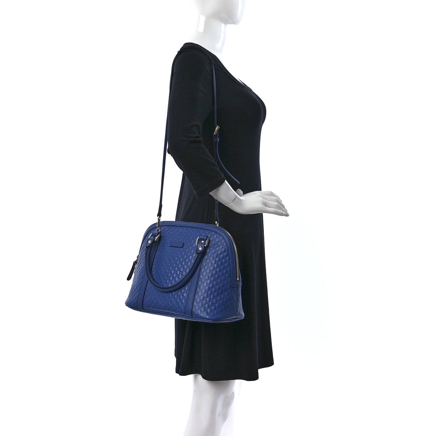 Soft Microguccissima Medium Dome Bag Caspian