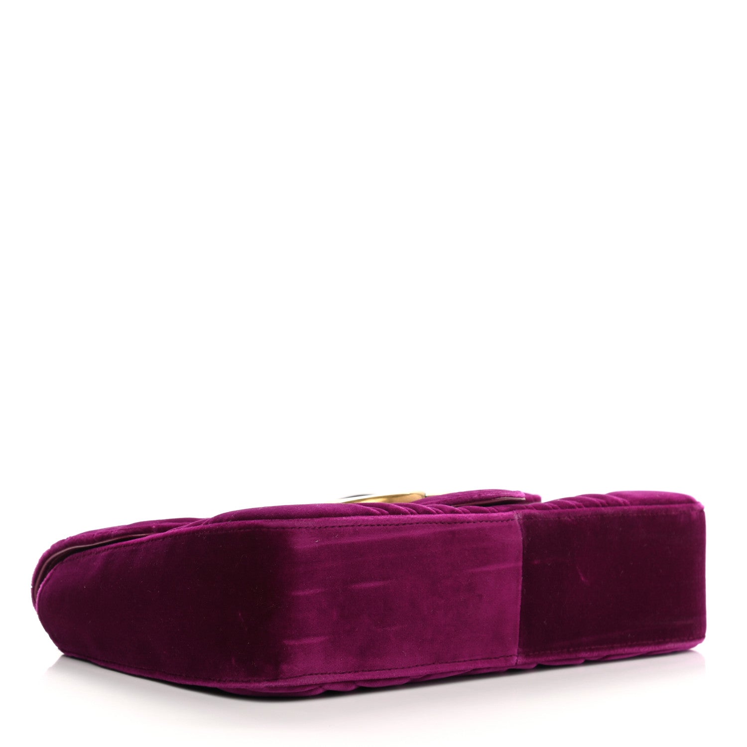 Gucci Velvet Matelasse Medium GG Marmont Shoulder Bag Fuchsia Violet Cyclamen 4 of 10