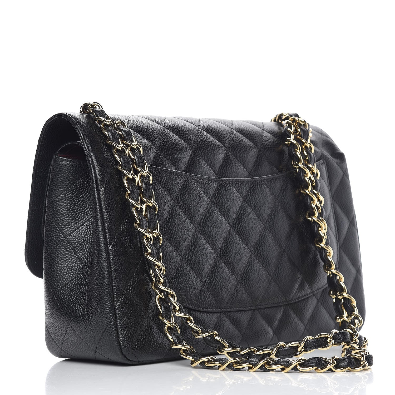 Chanel Caviar Quilted Jumbo Double Flap Black 3 of 17
