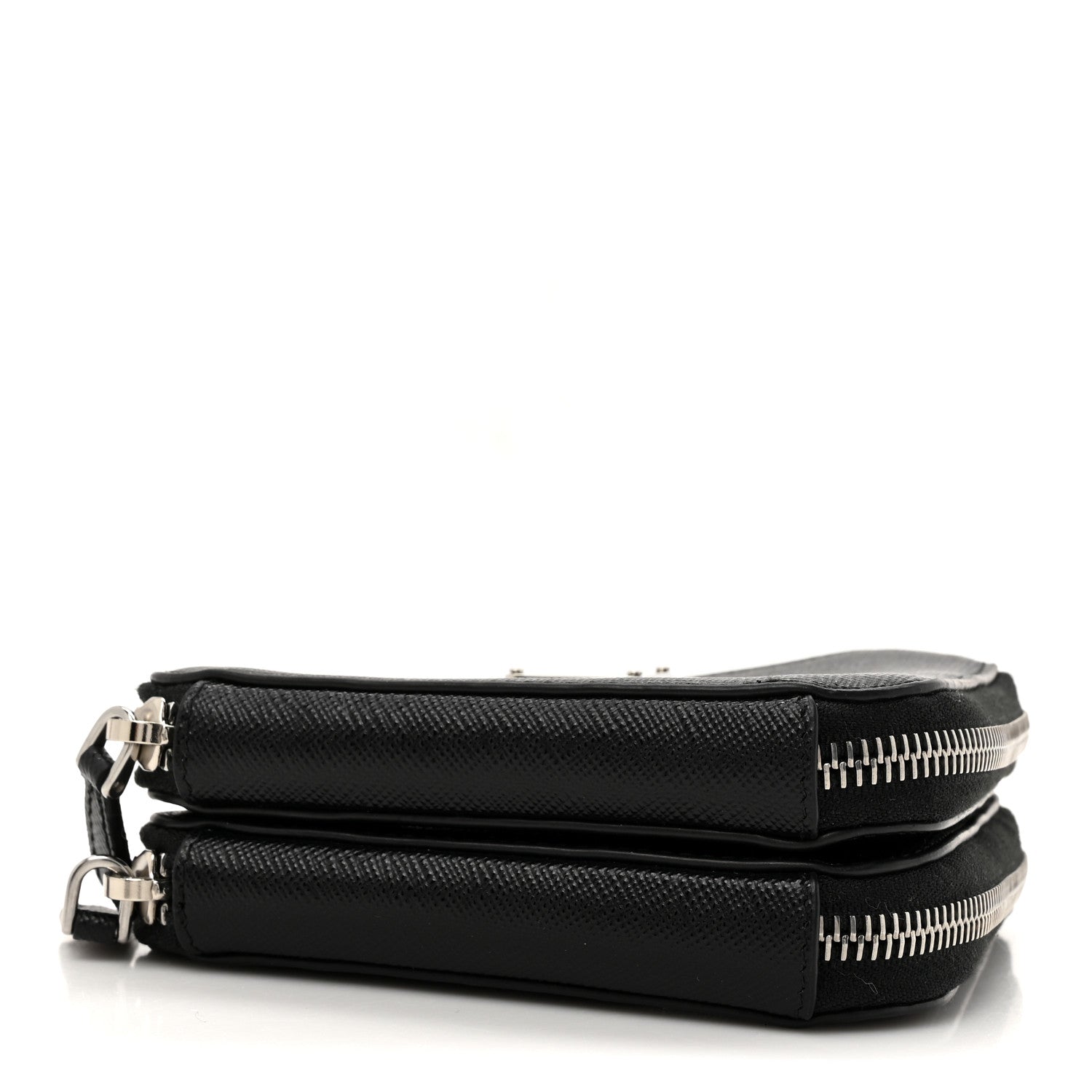 Prada Saffiano Mini Triangle Crossbody Pouch Black 4 of 10