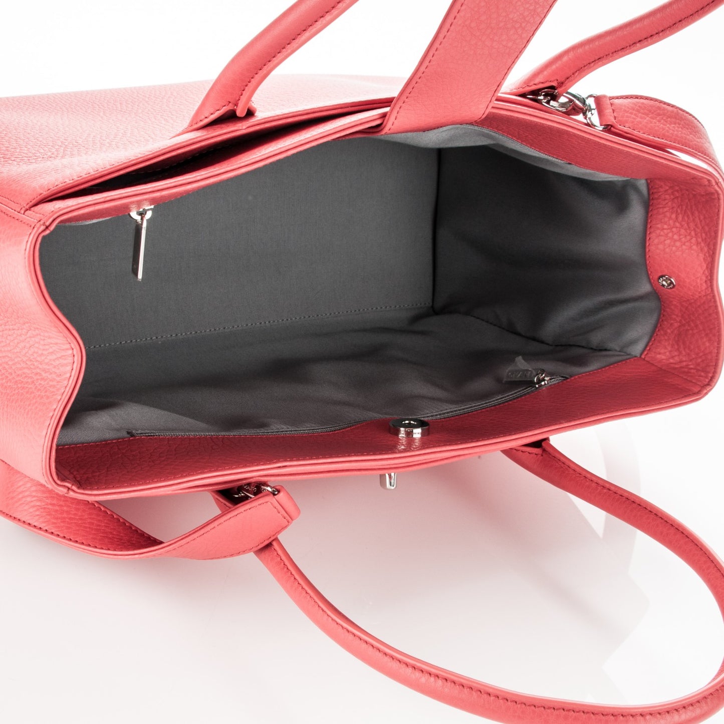 Calfskin Cerf Executive Shopper Tote Coral