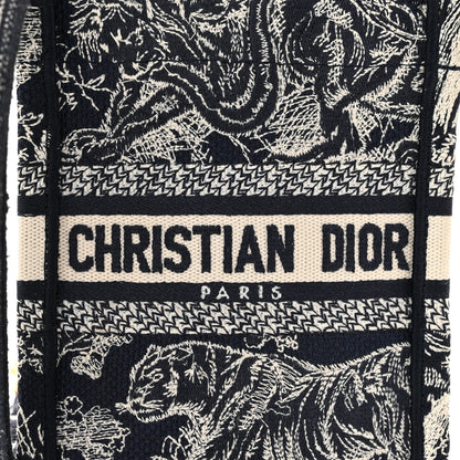 Christian Dior Canvas Toile de Jouy Reverse Embroidered Mini Book Tote Phone Bag Blue 8 of 11