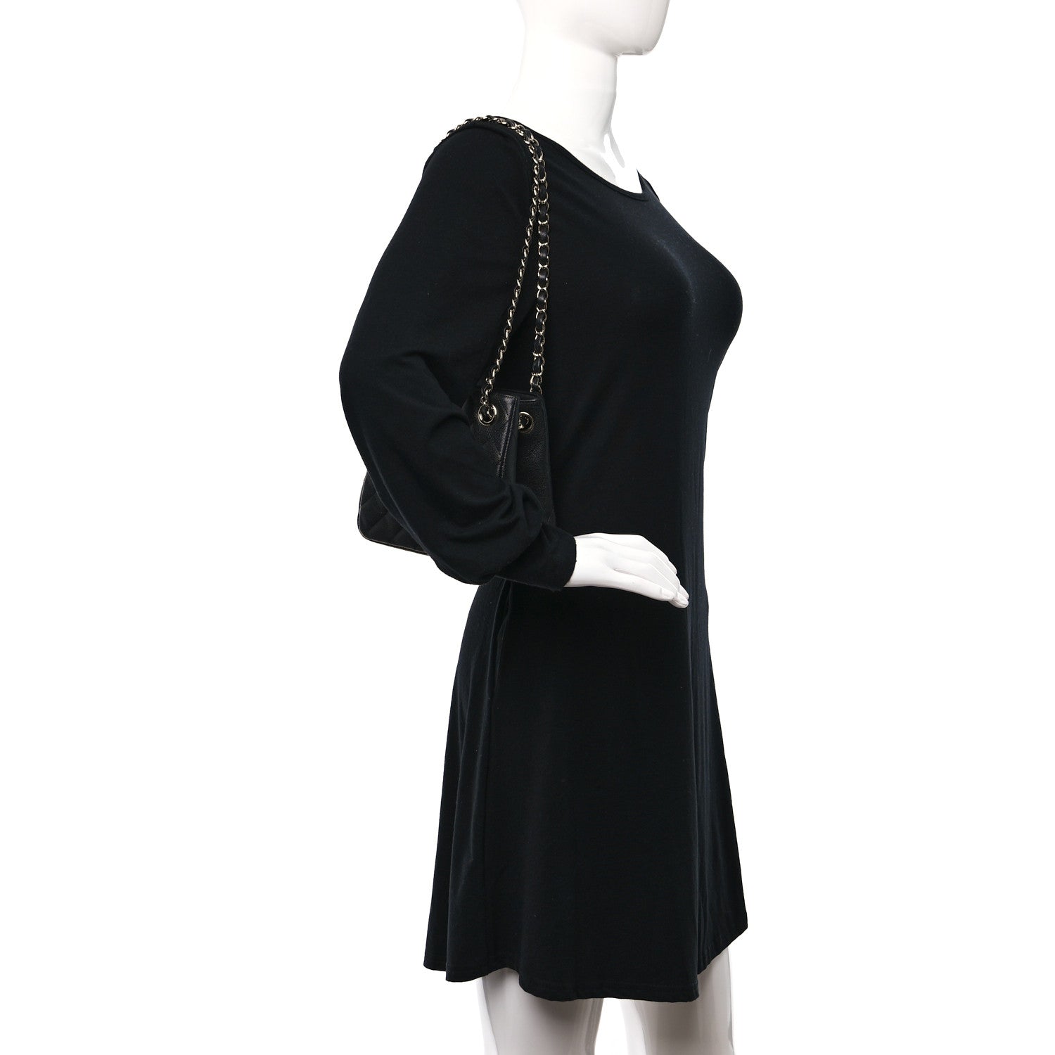 Chanel Caviar Quilted Mini Bucket Bag Black 2 of 12