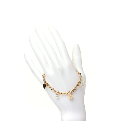 Christian Dior CD Crystal Heart Bracelet Gold 2 of 5