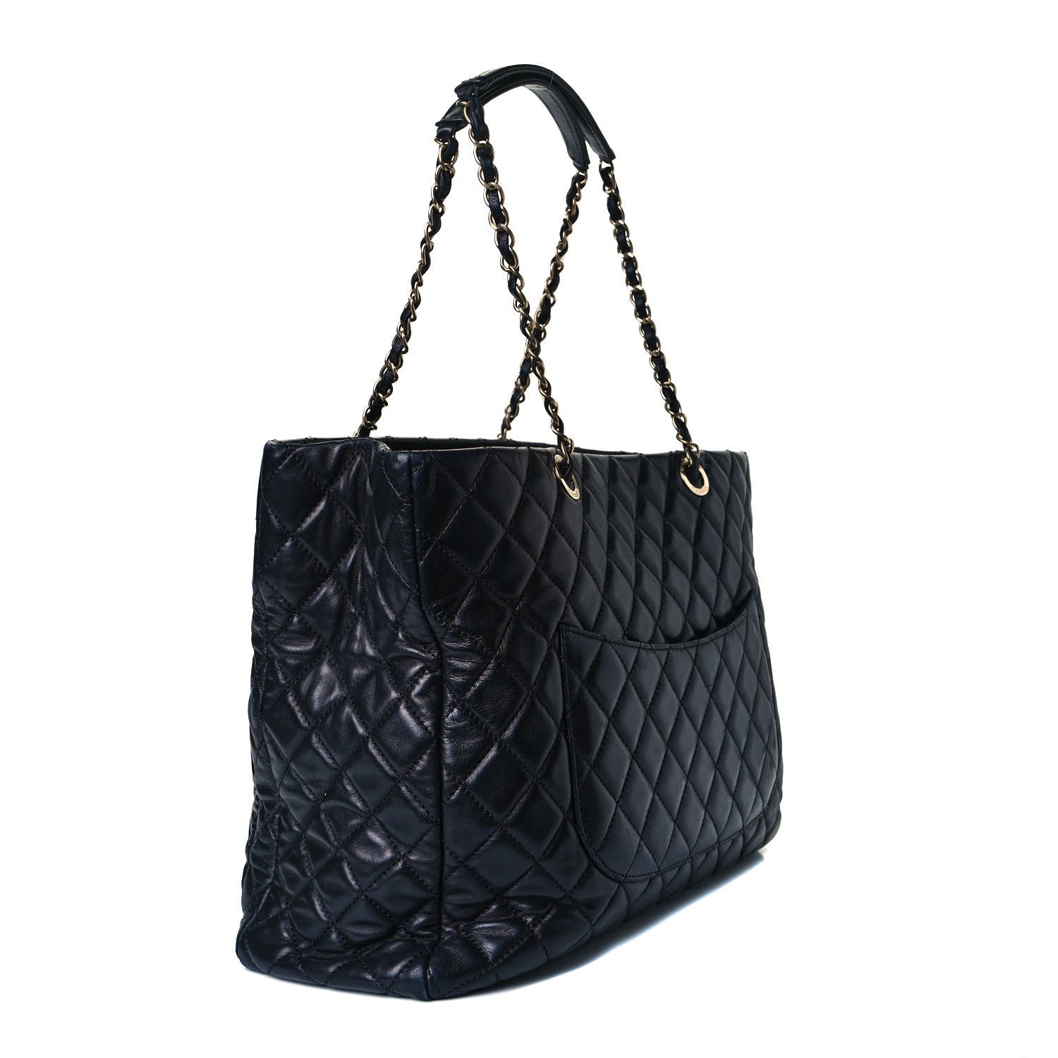Chanel Lambskin Quilted Large Tote Black 2 of 8