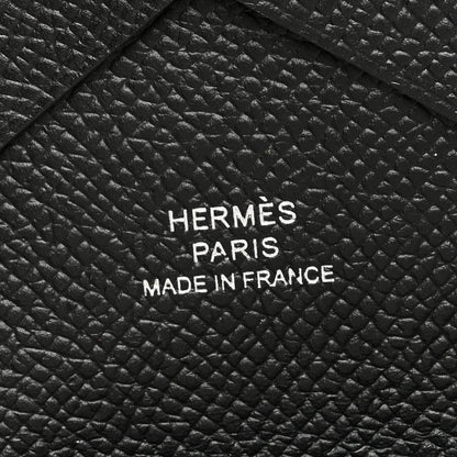 Hermes Epsom Calvi Duo Card Case Black 6 of 8