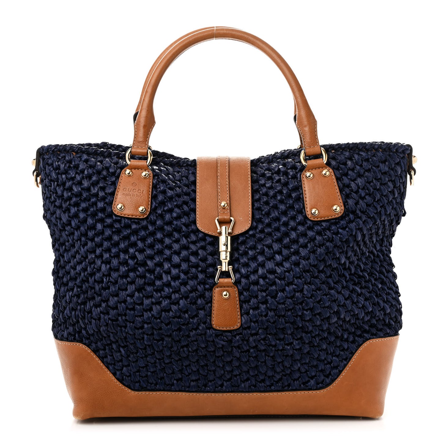 Raffia Large Santa Monica Tote Blue