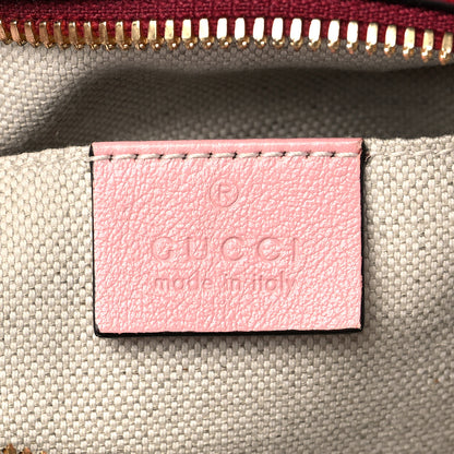 Gucci Azalea Calfskin Enamel Matelasse Diagonal Small Torchon GG Marmont Chain Shoulder Bag New Cherry Red Wild Rose 6 of 12
