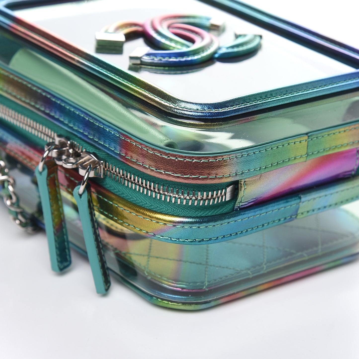 Lambskin Matelasse Monogram Vicky Camera Bag Black