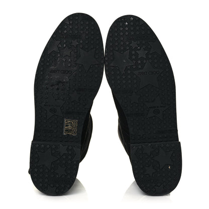 Jimmy Choo Suede Zip Boots 38.5 Black 6 of 7