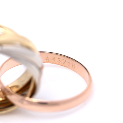 Cartier 18K Pink Yellow White Gold Five Band Les Must De Cartier Trinity Ring 52 6 10 of 10