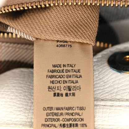 Burberry Calfskin Broguing Small Banner Tote White 8 of 12